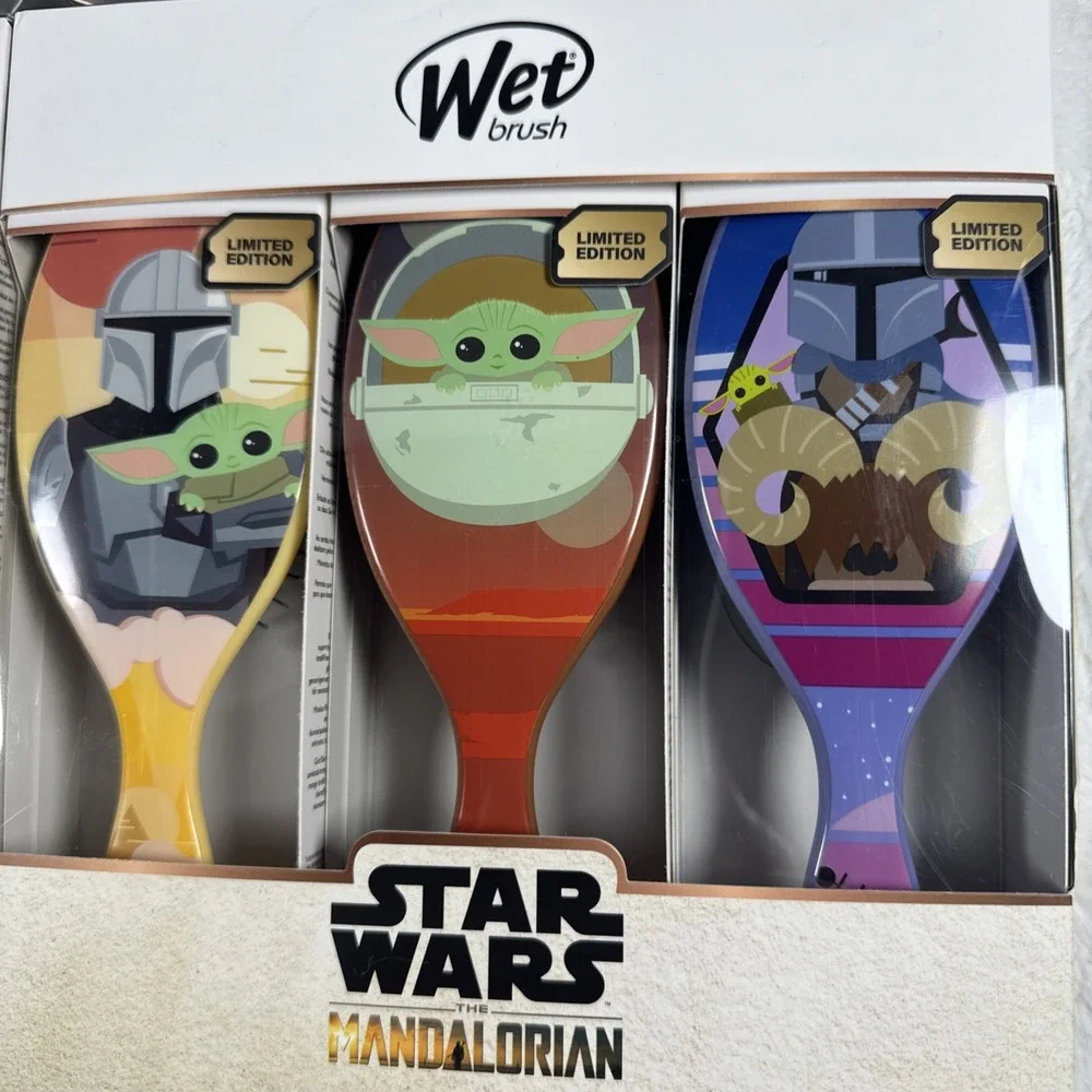 Lot of 10 Wet Brush Star Wars Mandalorian Hair Detangler 10 packs of 3 total 30